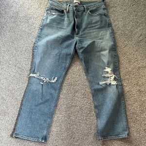 Agolde Men's Light Blue Distressed Jeans